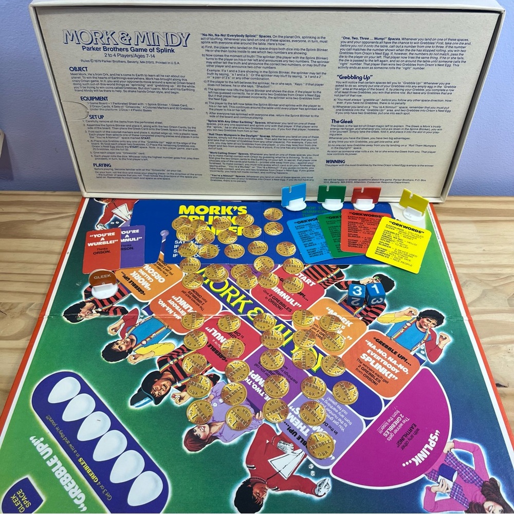 Vintage Mork and Mindy Board Game by Parker Brothers - 1979 - Picture 5 of 9